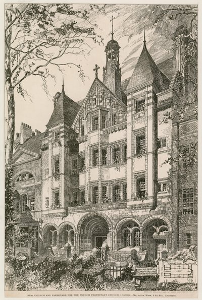 Nueva iglesia y casa parroquial para la Iglesia Protestante Francesa, Londres de English School