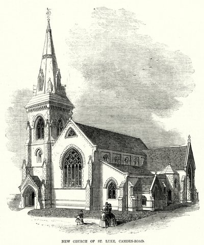 Nueva Iglesia de San Lucas, Camden-Road (grabado) de English School