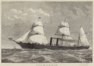 Nuevo buque de despacho, HMS Iris, construido de acero de English School