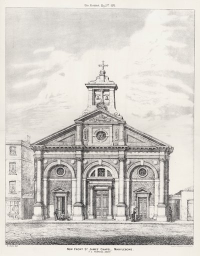 Nueva fachada, Capilla de San James, Marylebone de English School