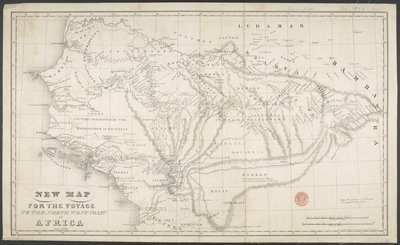 Nuevo mapa para el viaje a la costa noroeste de África, Anno, dibujado e impreso por Dean & Munday de English School