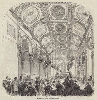 Nuevo Music-Hall, Hotel Evans, Covent-Garden (grabado) de English School