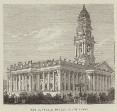 Nuevo Ayuntamiento, Durban, Sudáfrica (grabado) de English School