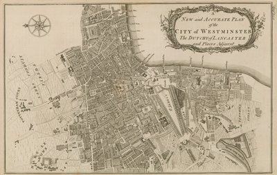Nuevo y preciso plano de la Ciudad de Westminster, el Ducado de Lancaster y lugares adyacentes de English School