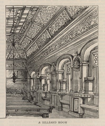 Nuevo edificio del Club Constitucional en Northumberland Avenue: Sala de billar de English School