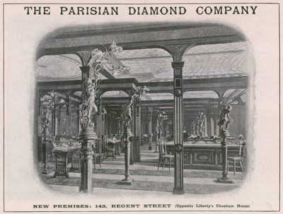 Nuevas instalaciones de The Parisian Diamond Company, 143 Regent Street, Londres de English School