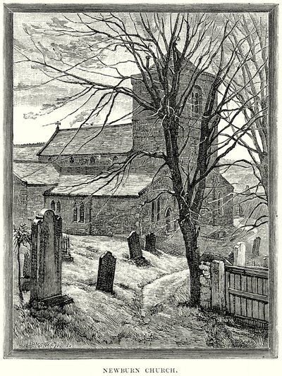 Iglesia de Newburn (grabado) de English School