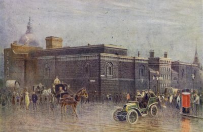 Prisión de Newgate, antes de su demolición (foto b/n) de English School
