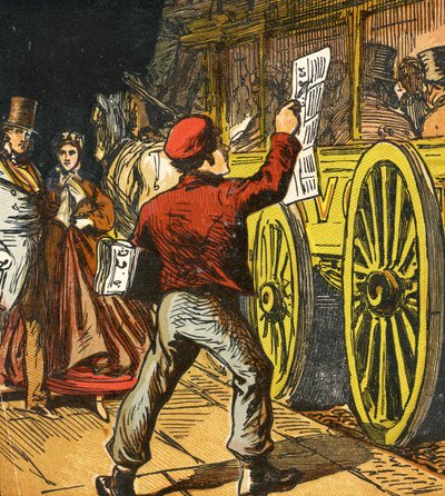 El Niño del Periódico, 1867 de English School