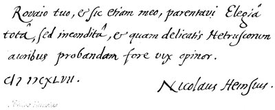 Nicolas Heinsius de English School