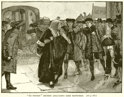 Amotinados No Popery asaltando a Lord Mansfield de English School