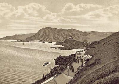 North Devon: Lantern Hill y Hillsboro, East Parade (litografía) de English School