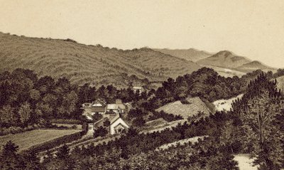 Norte de Devon: Iglesia y Valle de Lee (litografía) de English School