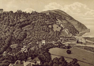 Norte de Devon: Lynton y Lynmouth (litografía) de English School