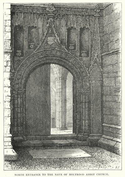 Entrada Norte a la Nave de la Iglesia de la Abadía de Holyrood de English School