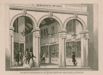 Entrada norte de Burlington Arcade, Londres de English School