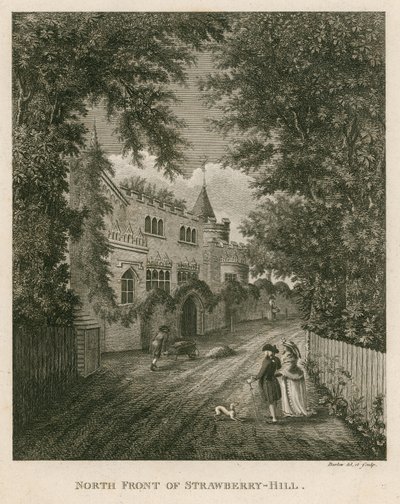 Fachada norte de Strawberry Hill, Twickenham, Londres de English School