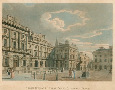Lado norte del Gran Patio, Somerset Place (Somerset House), Strand, Londres de English School