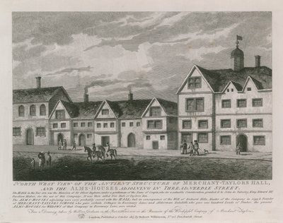 Vista noroeste de la antigua estructura del Merchant Taylors Hall de English School