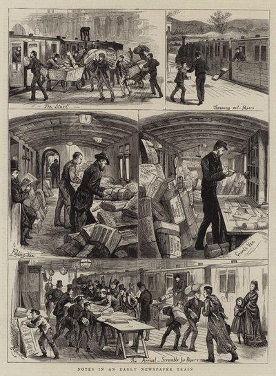 Notas en un tren de periódicos temprano de English School