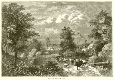 Notting Hill en 1750 de English School