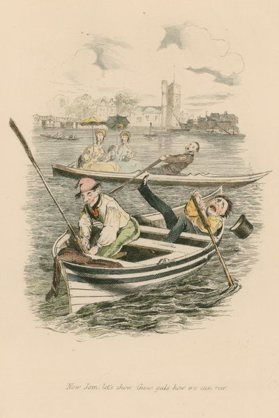 Ahora Jem, mostremos a esas chicas cómo podemos remar de English School