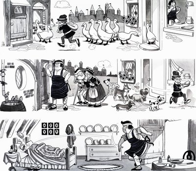 Ilustración de rima infantil de English School