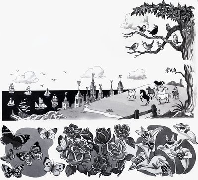 Ilustración de rima infantil de English School