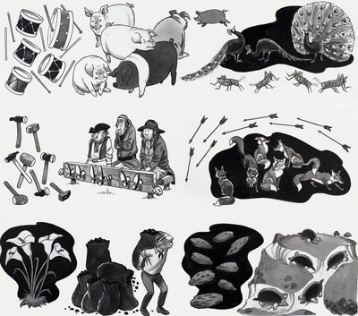 Ilustración de una canción infantil de English School