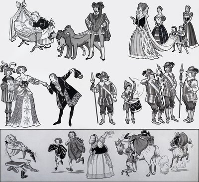 Ilustración de rima infantil de English School