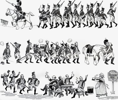 Ilustración de la rima infantil: El Gran Duque de York de English School