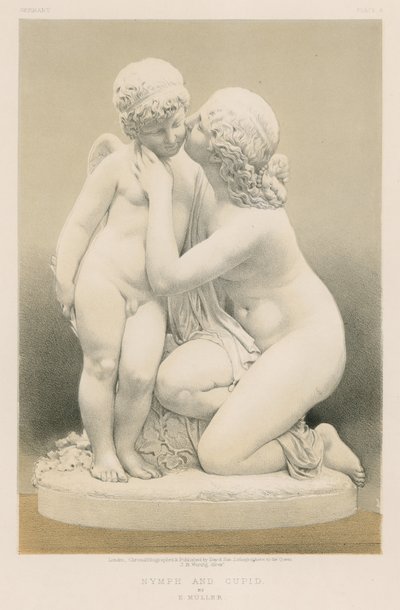Ninfa y Cupido por E. Muller de English School