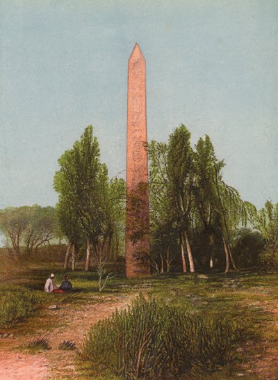 Obelisco de Heliópolis, On, Aven o Bet-semesh, Génesis XLI, 45_Jer XLIII,13_Eze XXX17 (litografía en color) de English School