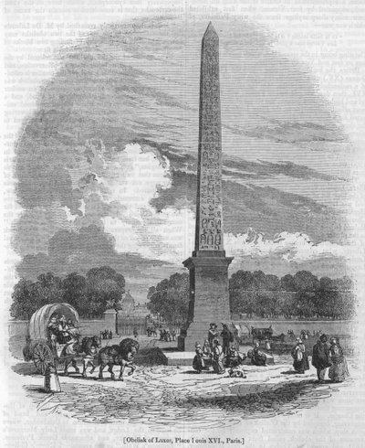 Obelisco de Luxor, Plaza Luis XVI, París de English School
