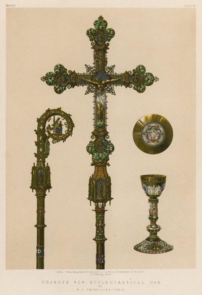 Objetos para uso eclesiástico por E. C. Trioullier, París de English School