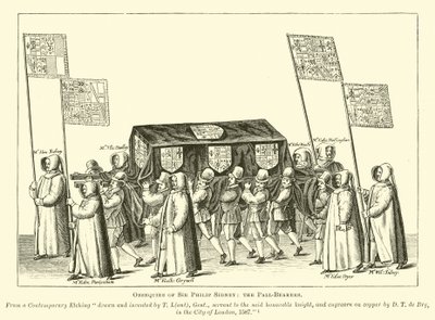 Funerales de Sir Philip Sidney, los Portadores del Féretro de English School