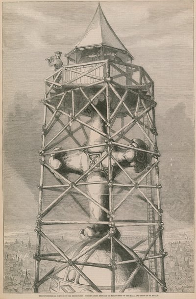 Observatorio erigido en la cima de la bola y la cruz de la Catedral de San Pablo de English School