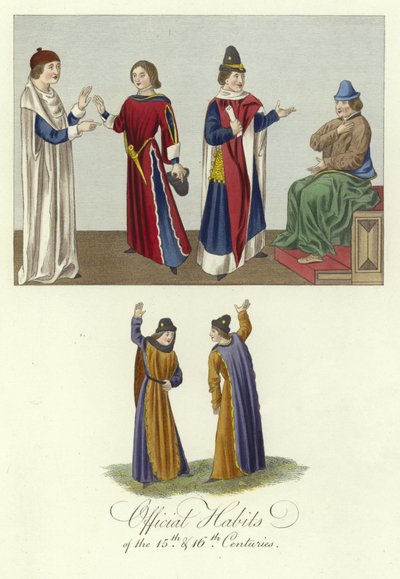 Hábitos oficiales de los siglos XV y XVI de English School