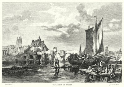 Puente Viejo de Angers (grabado) de English School