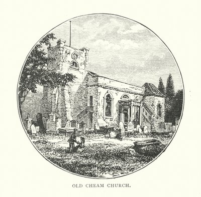 Old Cheam Church (grabado) de English School