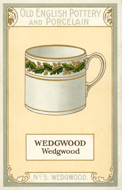 Cerámica y porcelana inglesas antiguas: Wedgwood (litografía en color) de English School