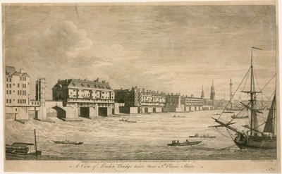 Antiguo Puente de Londres, desde cerca de las escaleras de St Olaves de English School