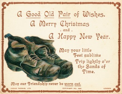 Par de botas viejas, Tarjeta de Navidad de English School