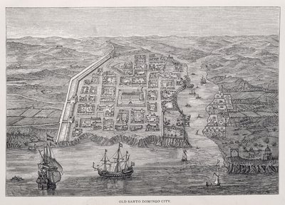 Ciudad de Santo Domingo en la época de la expedición de Drake, de 