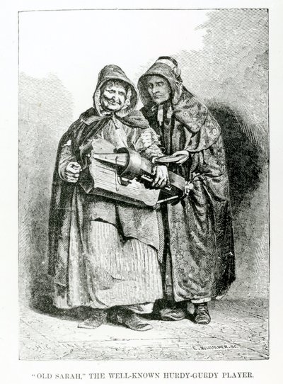 La vieja Sarah, la conocida tocadora de organillo, c.1840 de English School