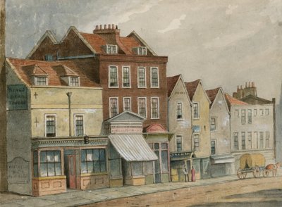 Casas antiguas en Upper Street, Islington, frente a la Iglesia de English School
