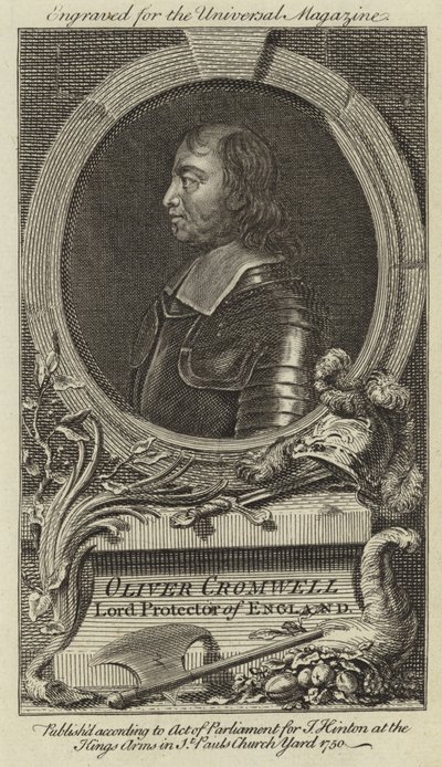 Oliver Cromwell, Lord Protector de Inglaterra de English School