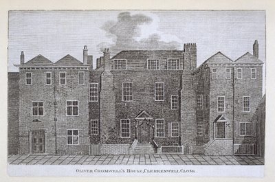 Casa de Oliver Cromwell, Clerkenwell Close, siglo XIX de English School