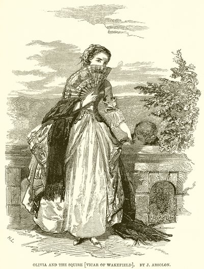 Olivia y el escudero [El vicario de Wakefield]. Por J. Absolon de English School