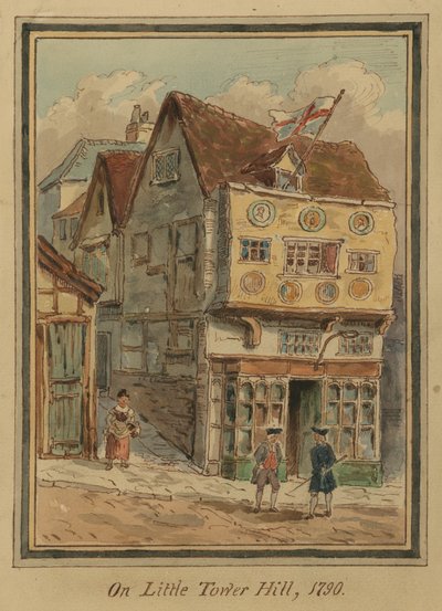 En Little Tower Hill, Londres, 1790 de English School